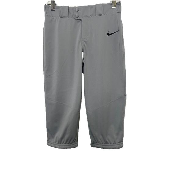 Nike Youth Girls Baseball Team Gray Softball Pants Size M Swoosh Athletic NWT - Picture 1 of 7